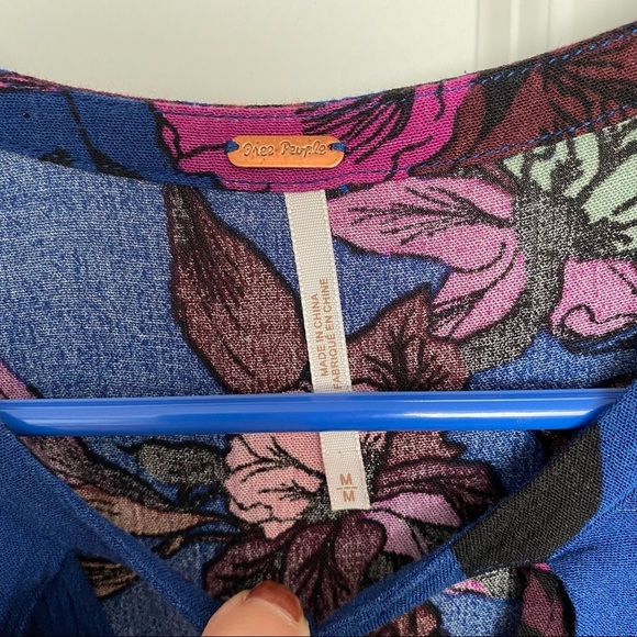 Free People Tree Swing Tunic Blue Size Medium - Picture 4 of 7